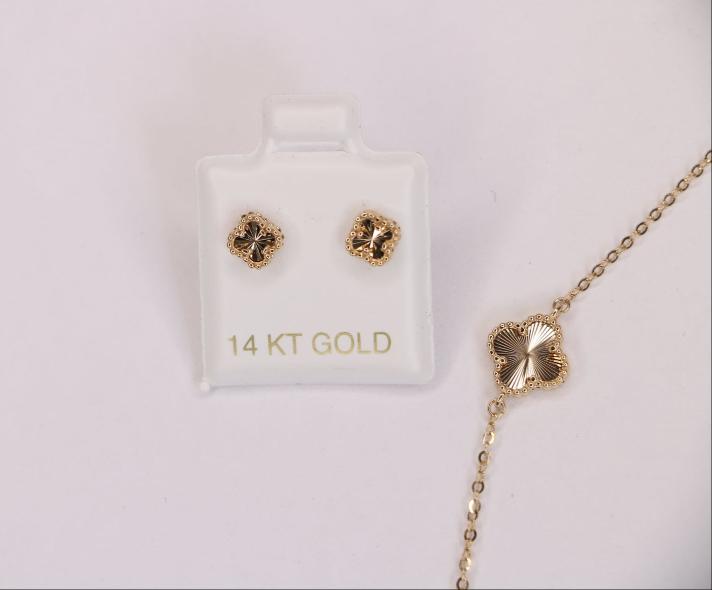 14K Clover Leaf Studs