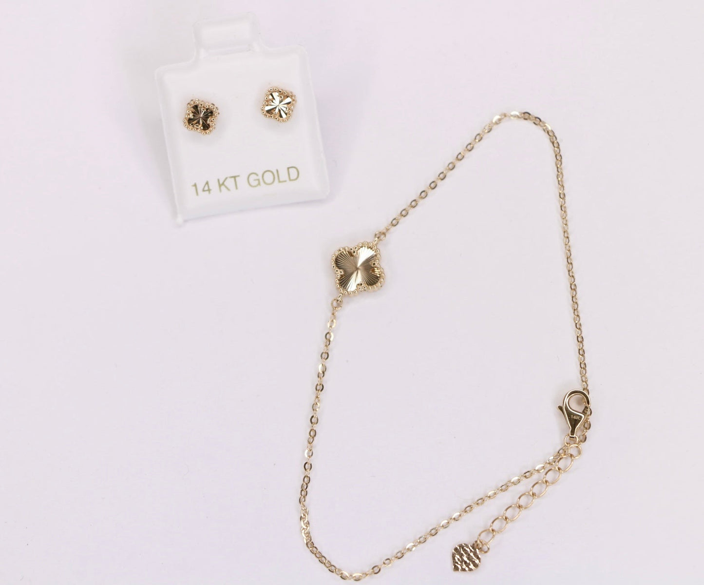 14K Clover Leaf Studs
