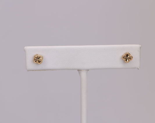 14K Clover Leaf Studs