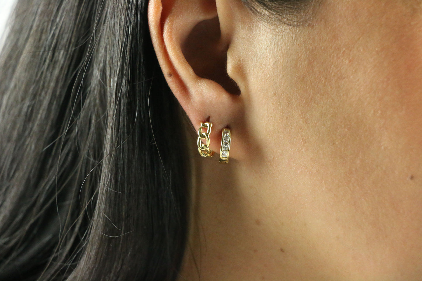 Petite Cuban C-Hoop Earrings