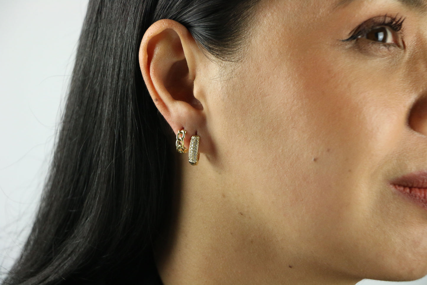 Petite Cuban C-Hoop Earrings