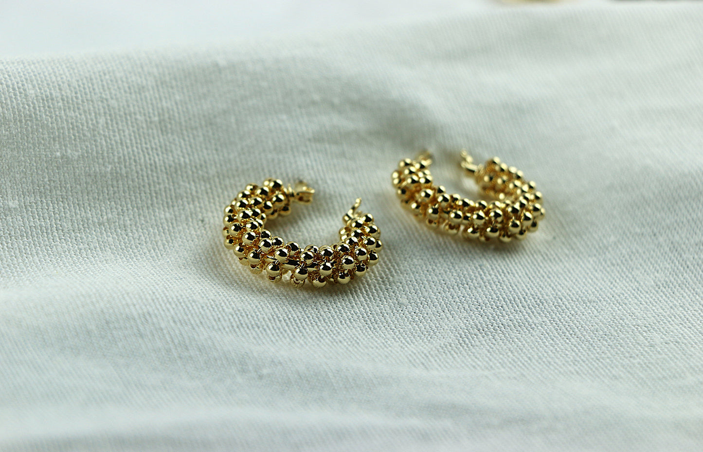 Sofia Beaded Cluster Hoops