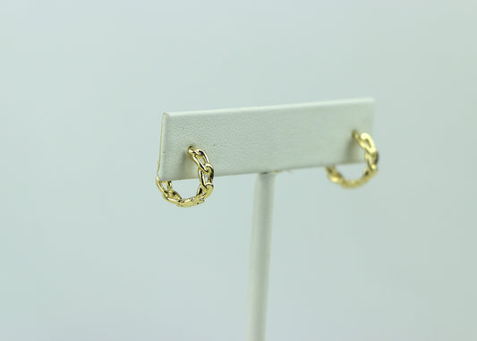 Petite Cuban C-Hoop Earrings